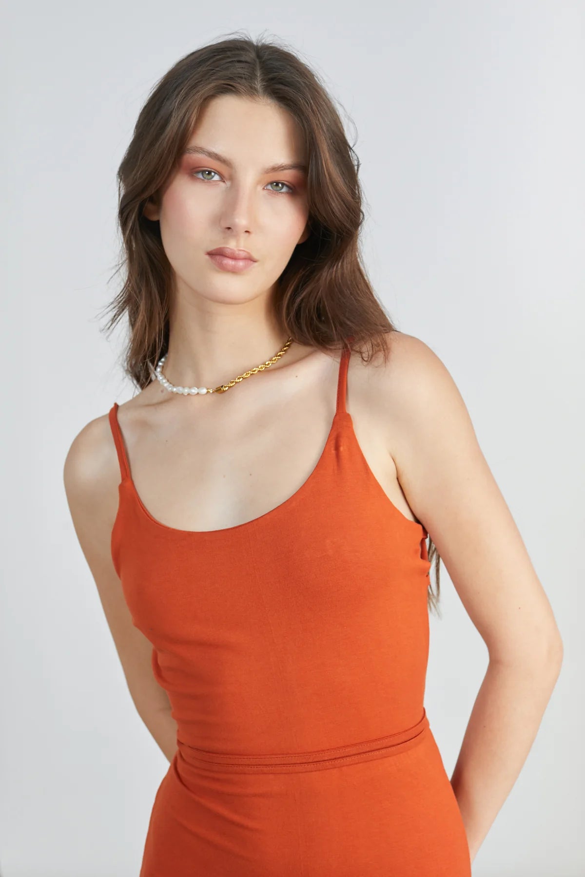 Vestido en naranja
