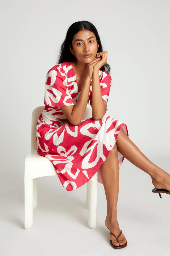 Vestido midi floral Gaura