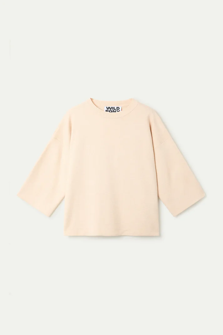 Jersey punto manga amplia blanco