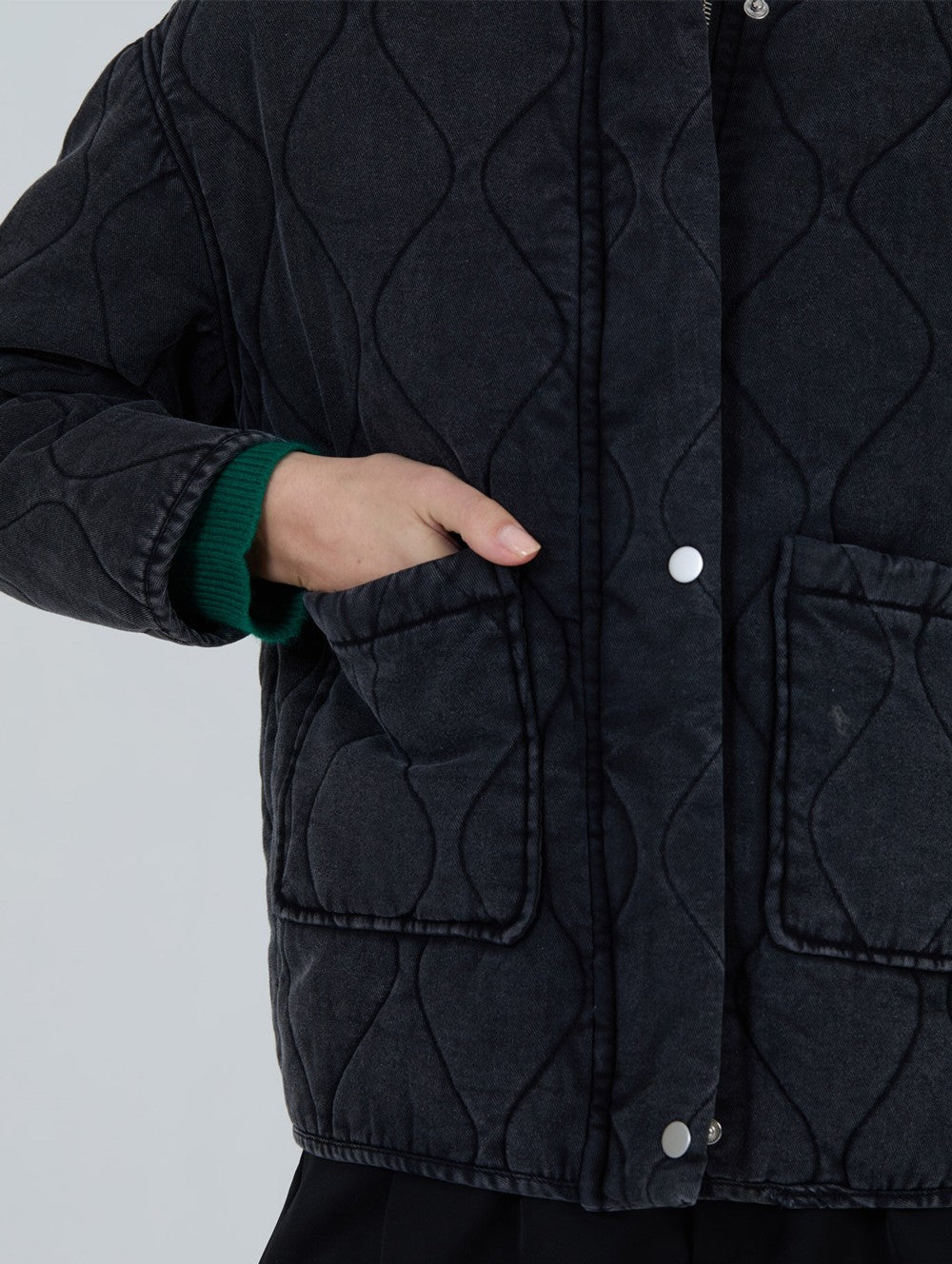Chaqueta acolchada denim