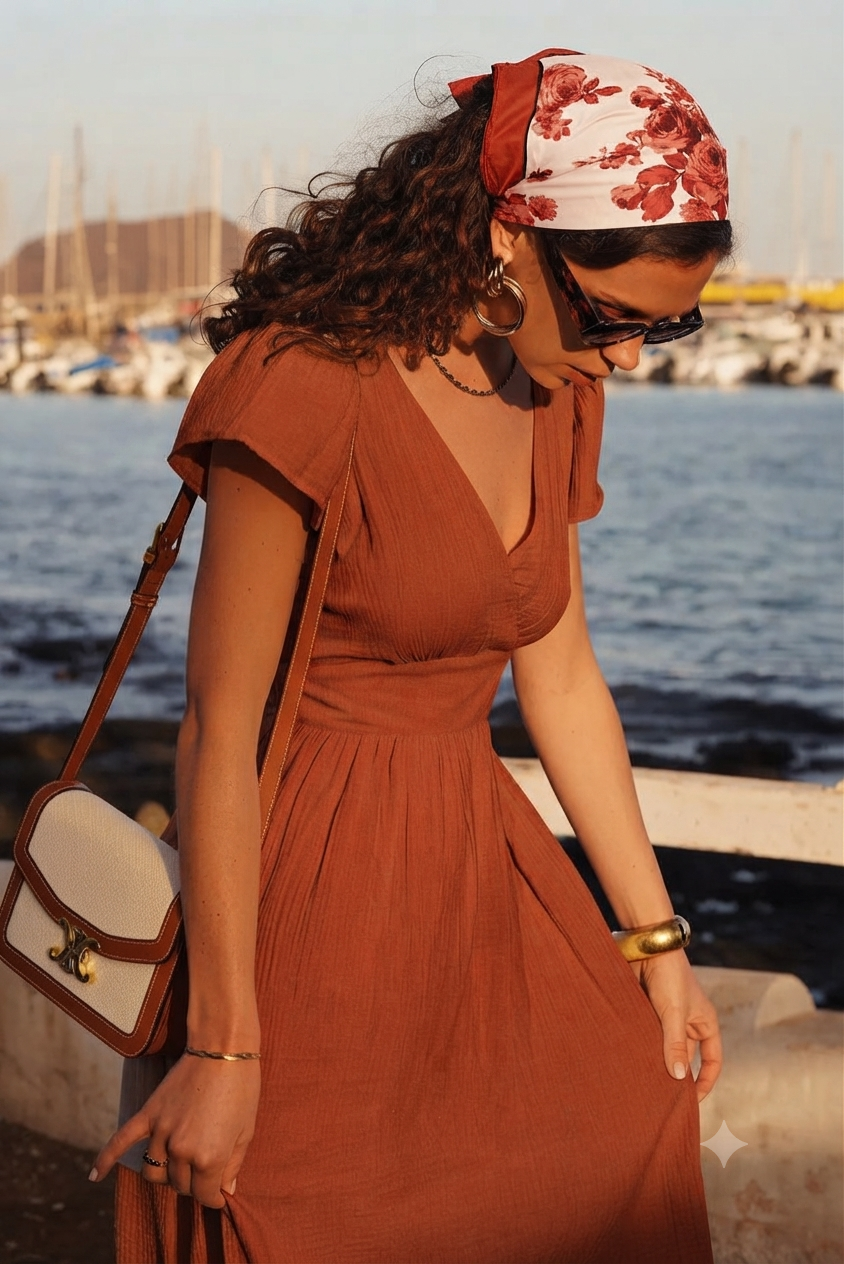 Vestido terracota "Pippa"