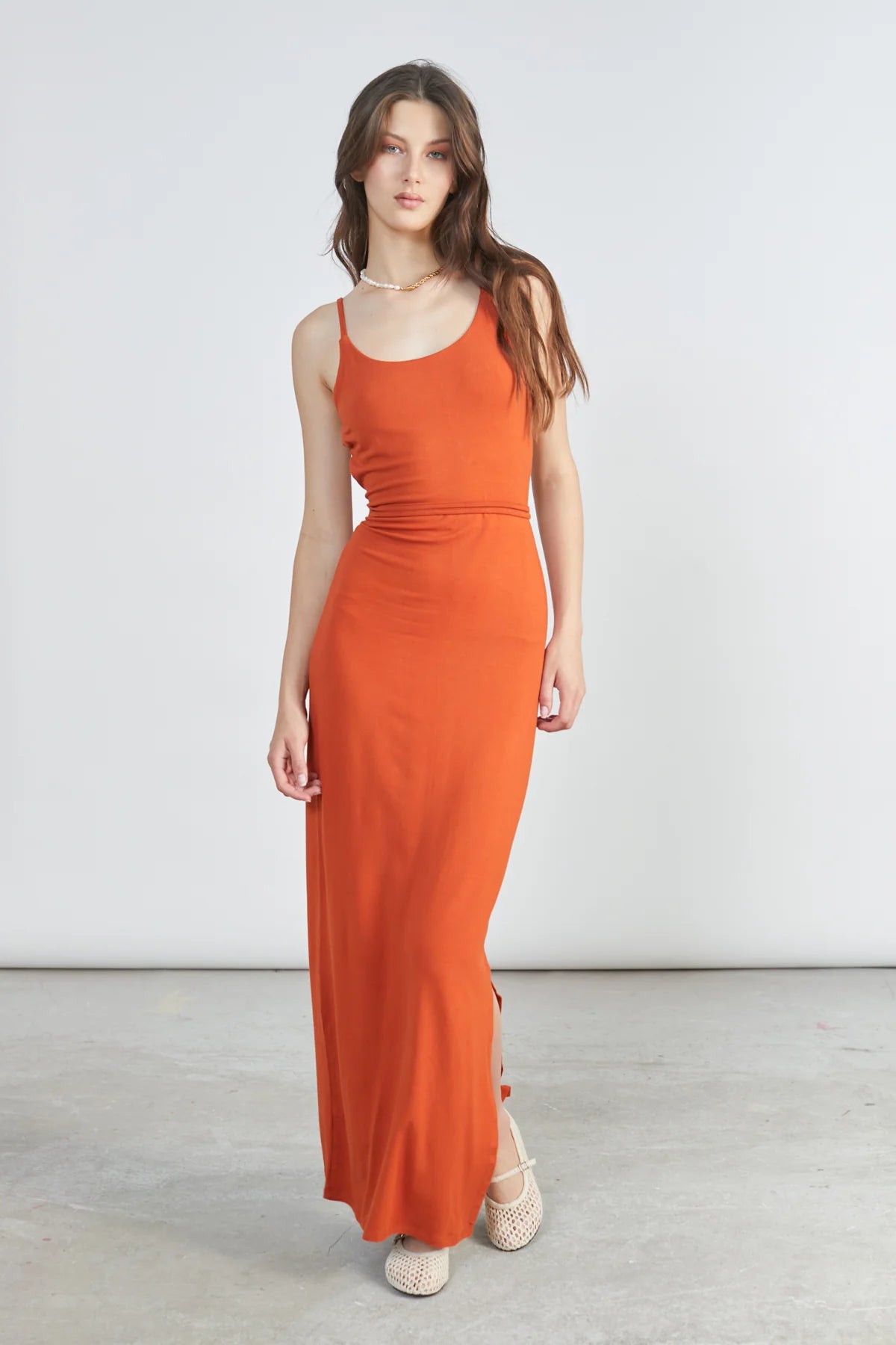 Vestido en naranja