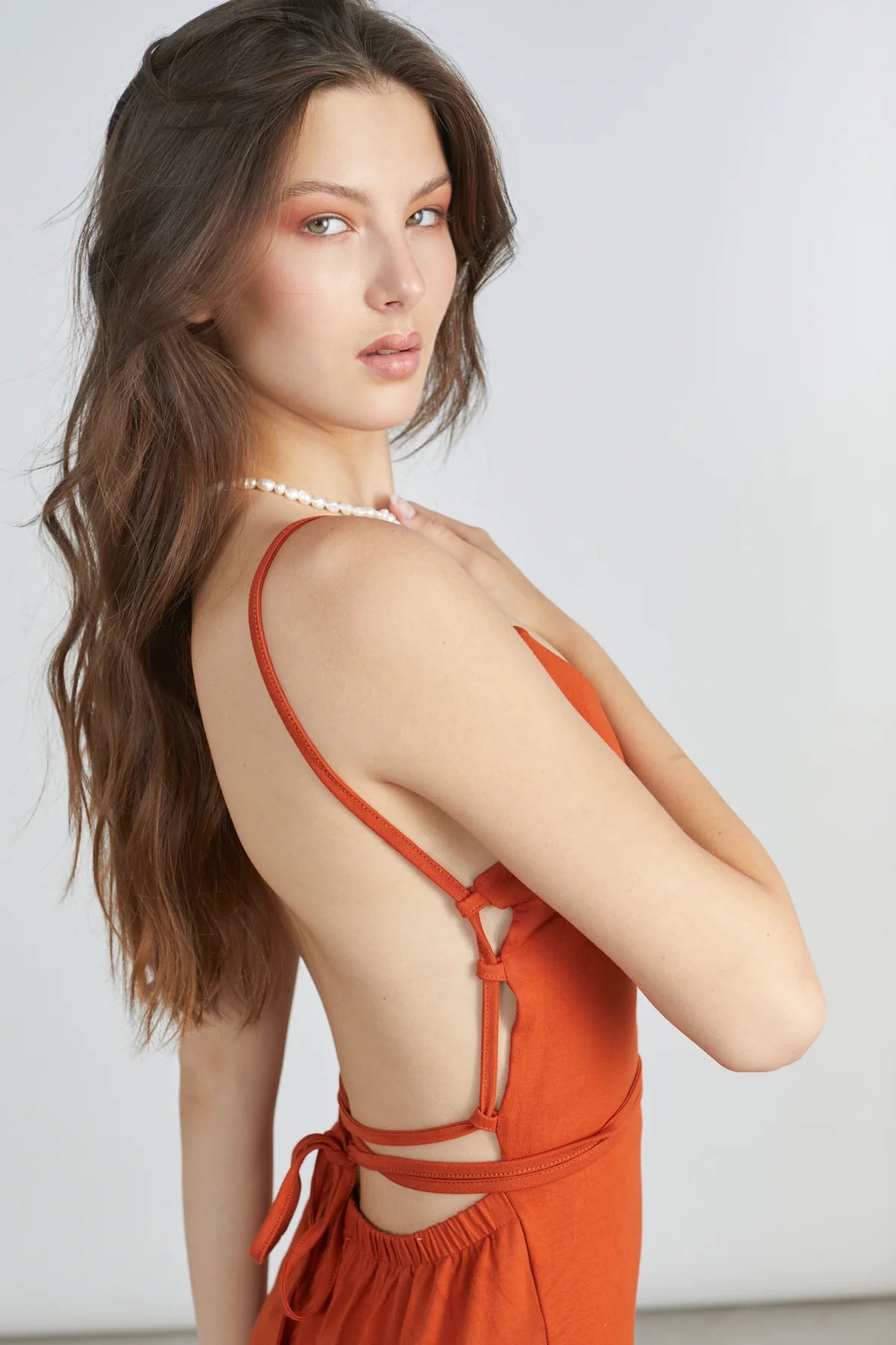 Vestido en naranja