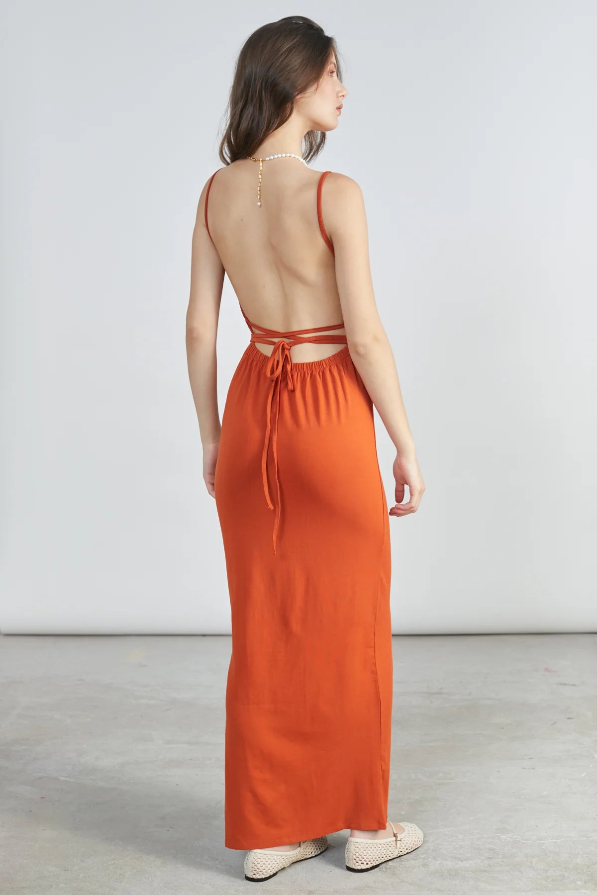 Vestido en naranja