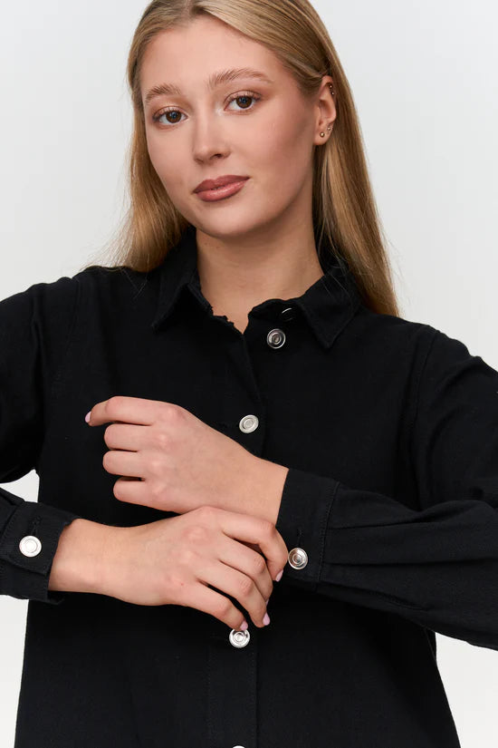 Vestido denim negro