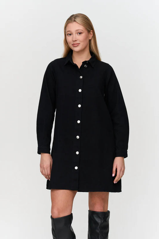 Vestido denim negro