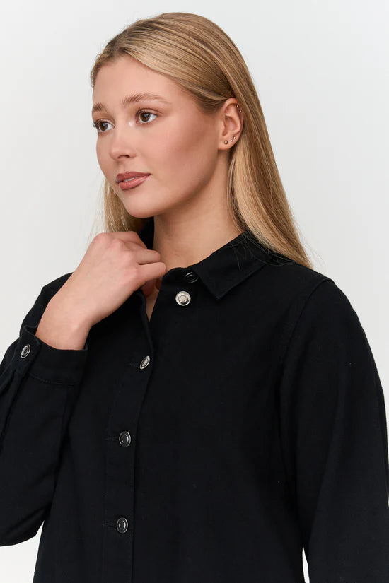 Vestido denim negro
