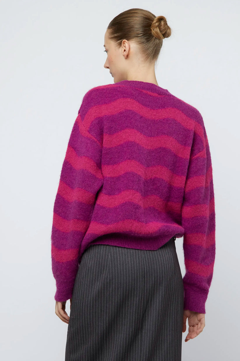 Jersey zig zag fucsia