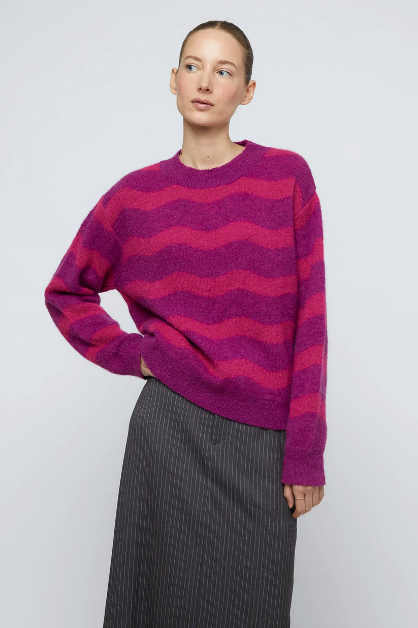 Jersey zig zag fucsia