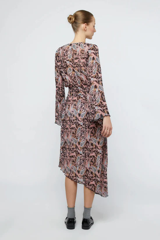 Vestido midi estampado Paisley