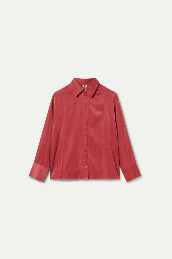 Camisa crepe ligero roja