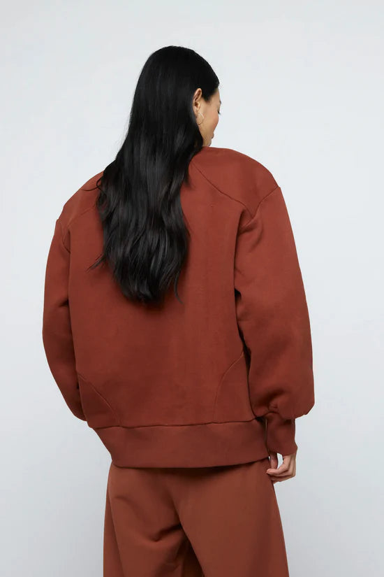 Sudadera oversize marrón