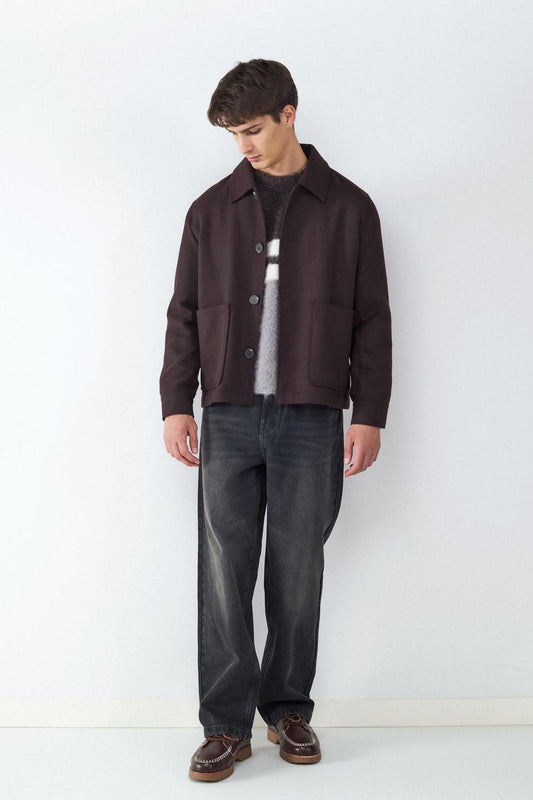 Chaqueta paño turkish coffee