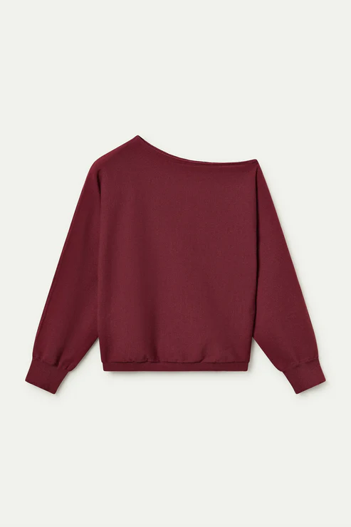 Jersey corte asiméstrico Burgundy