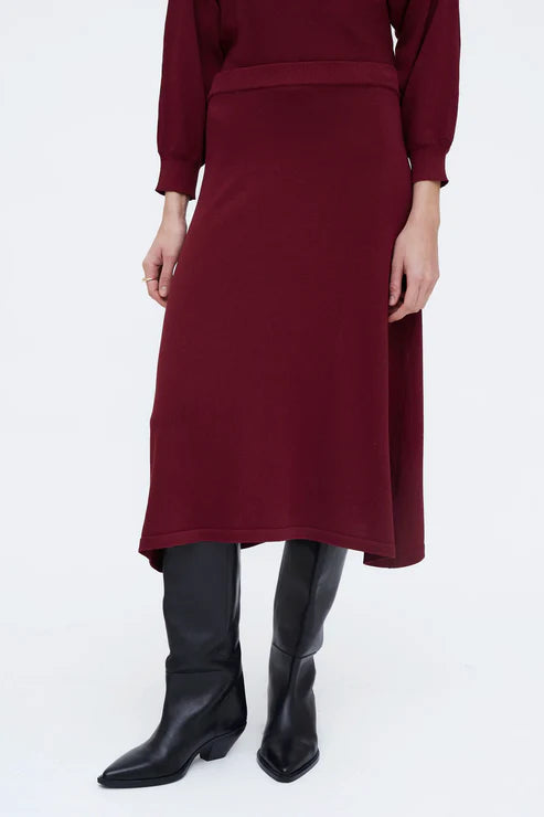 Falda Midi Burgundy
