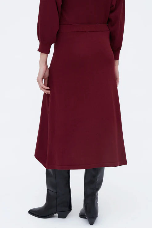 Falda Midi Burgundy