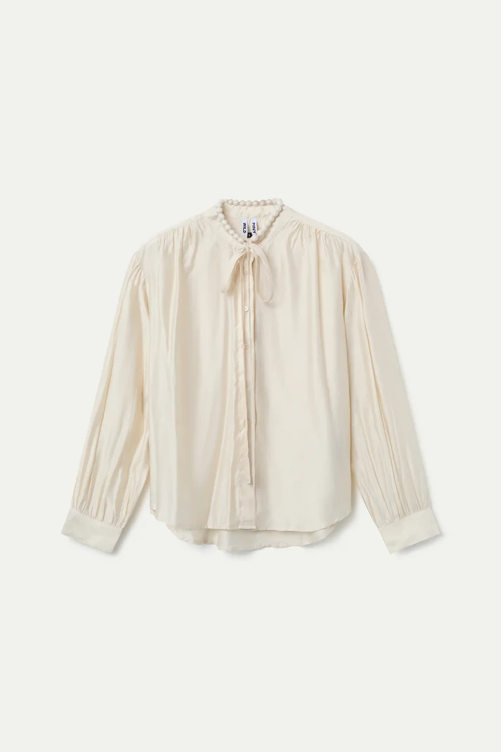 Camisa fluida lazada blanca