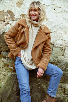 Chaqueta Camel hebillas