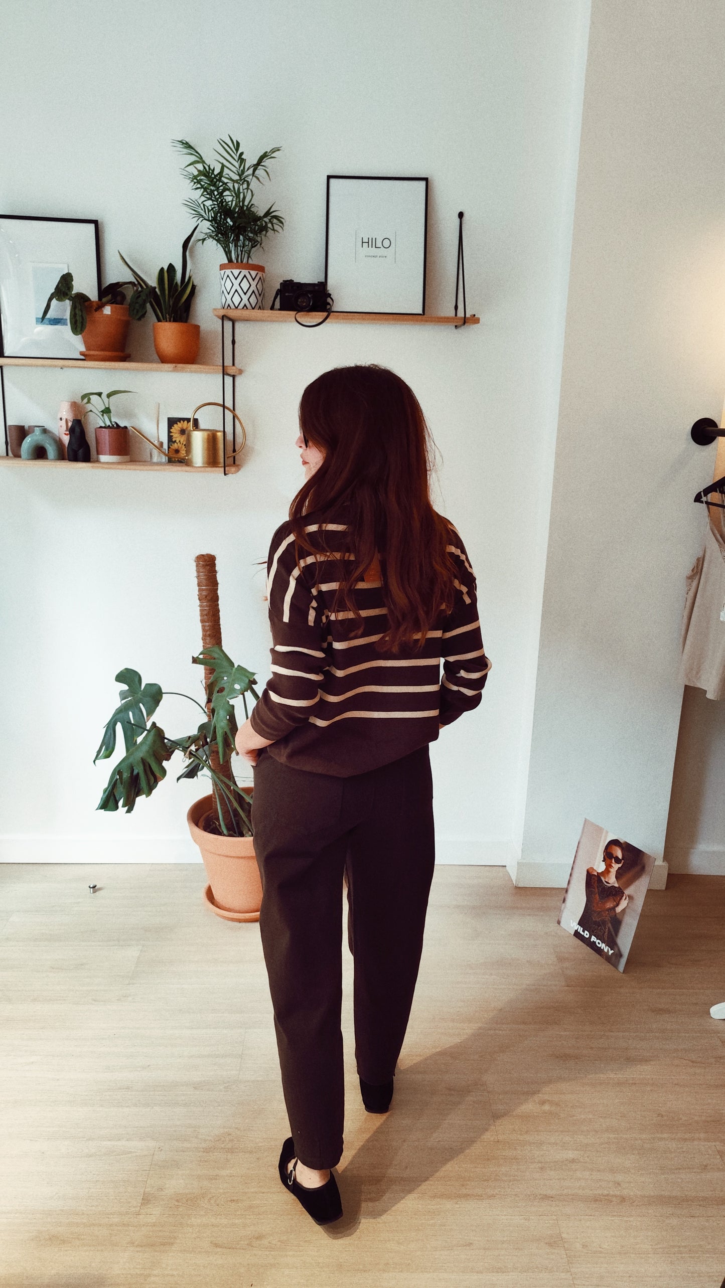 Jeans barrel marrón