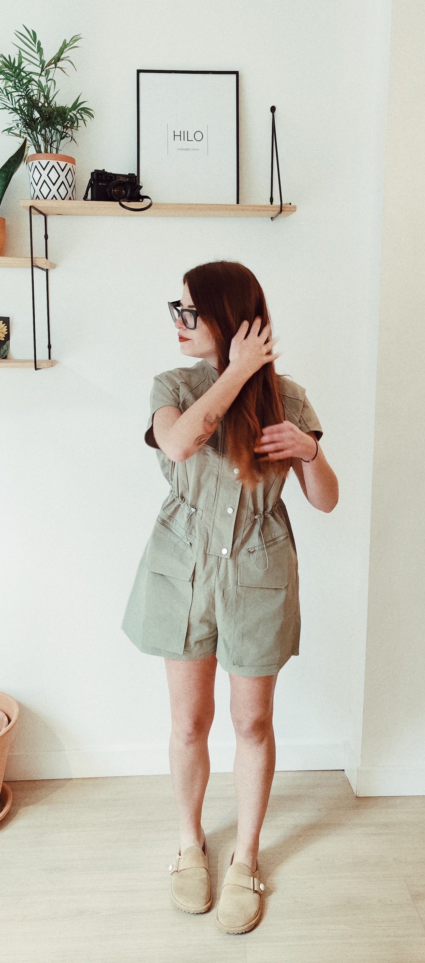 Mono Short "Tessa" verde salvia