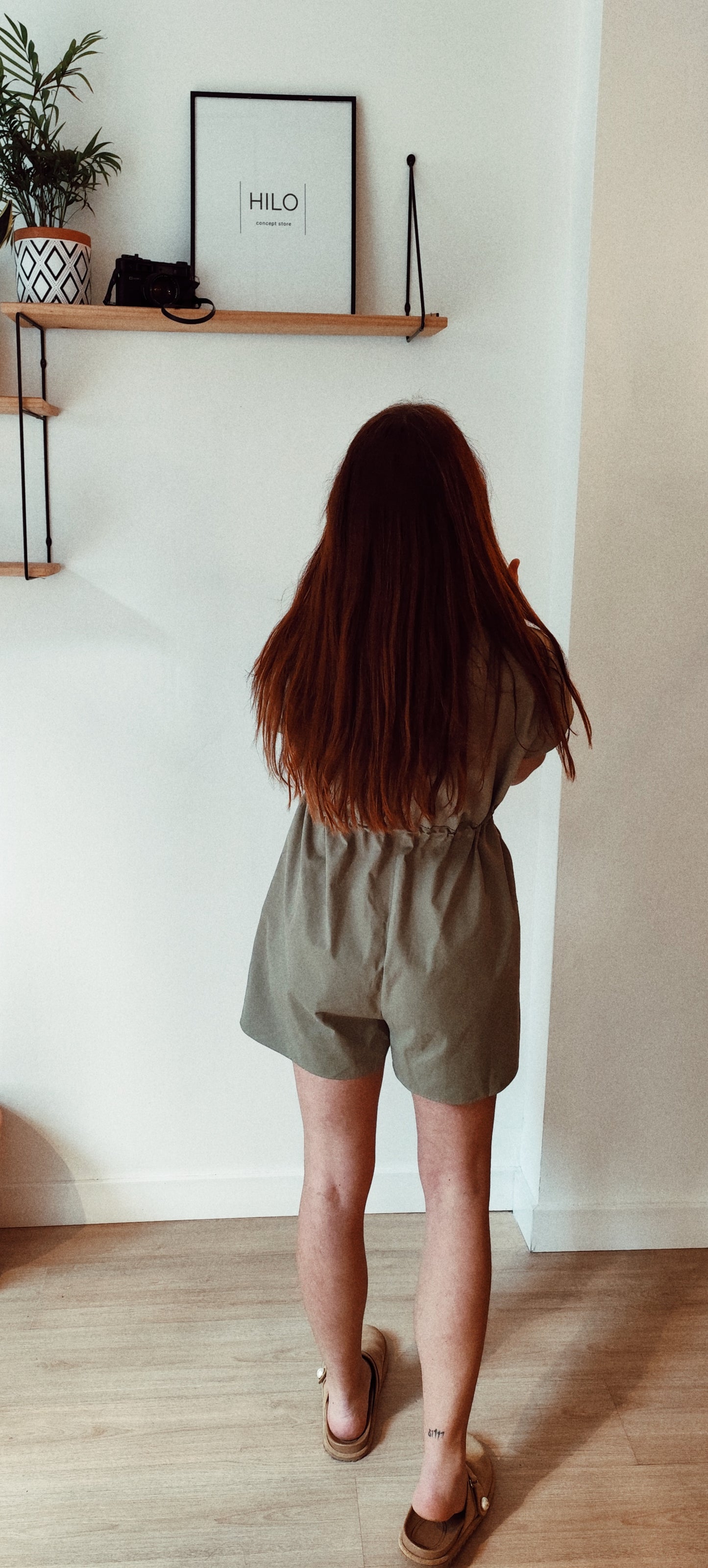 Mono Short "Tessa" verde salvia