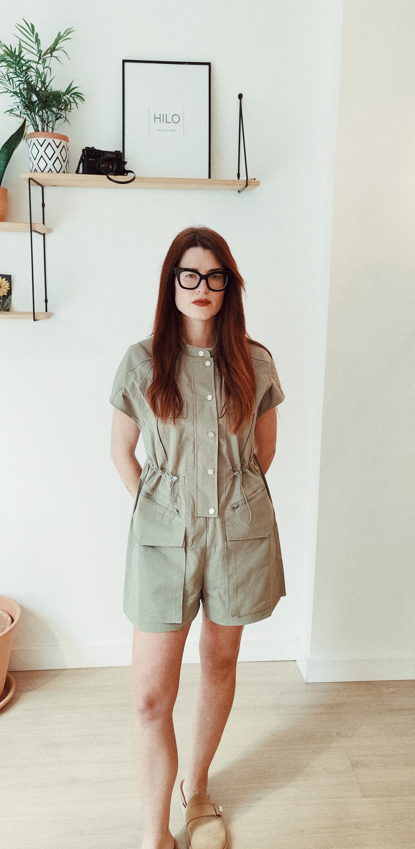 Mono Short "Tessa" verde salvia