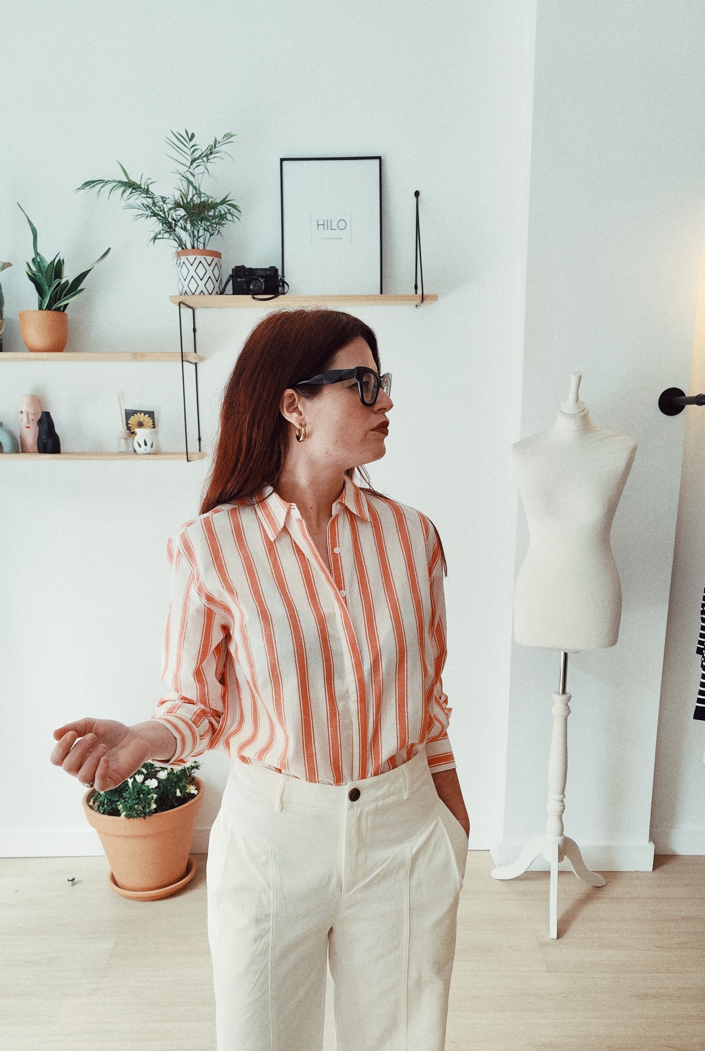 Camisa con estampado Emberglow Stripes (última unidad)