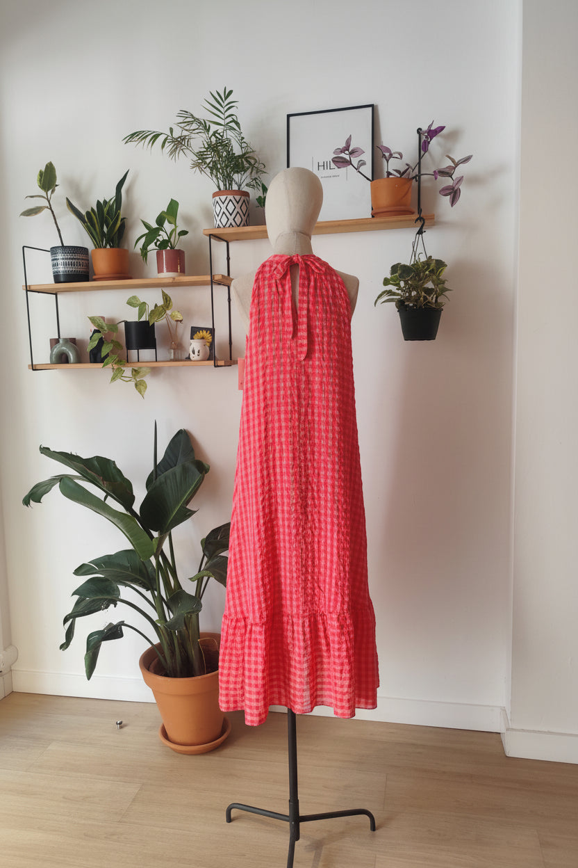 Vestido "Olga" Rosa flúor