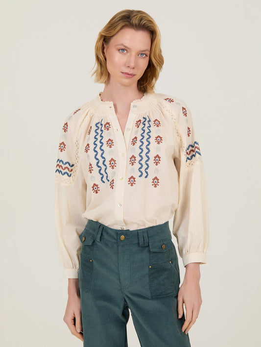 camisa bordado color