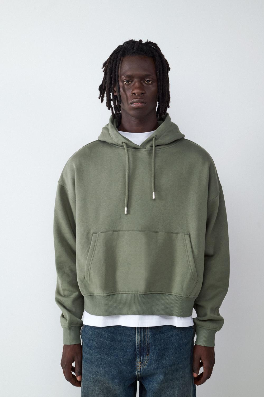 Sudadera verde polvo