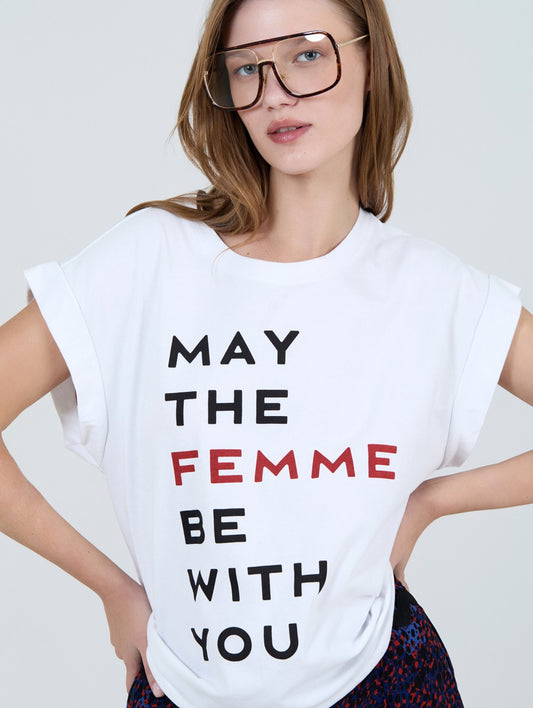Camiseta femme algodón