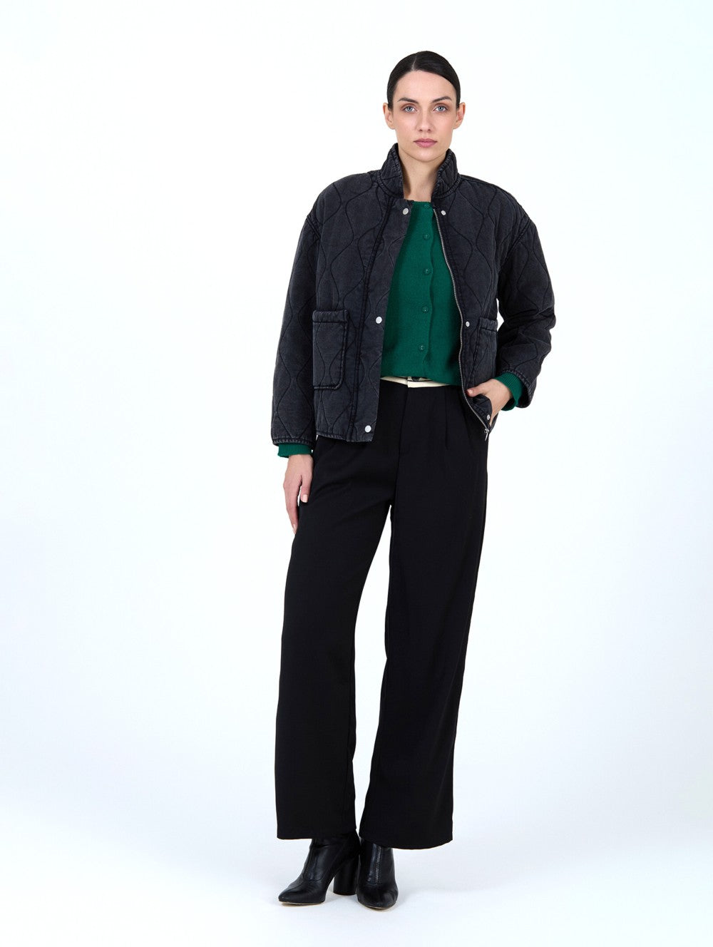 Chaqueta acolchada denim