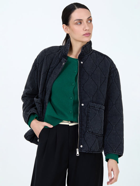 Chaqueta acolchada denim