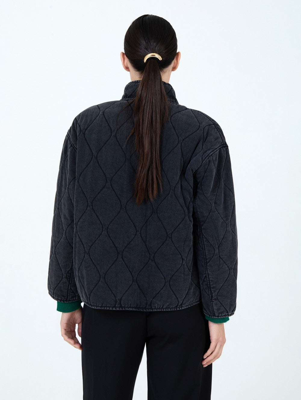 Chaqueta acolchada denim