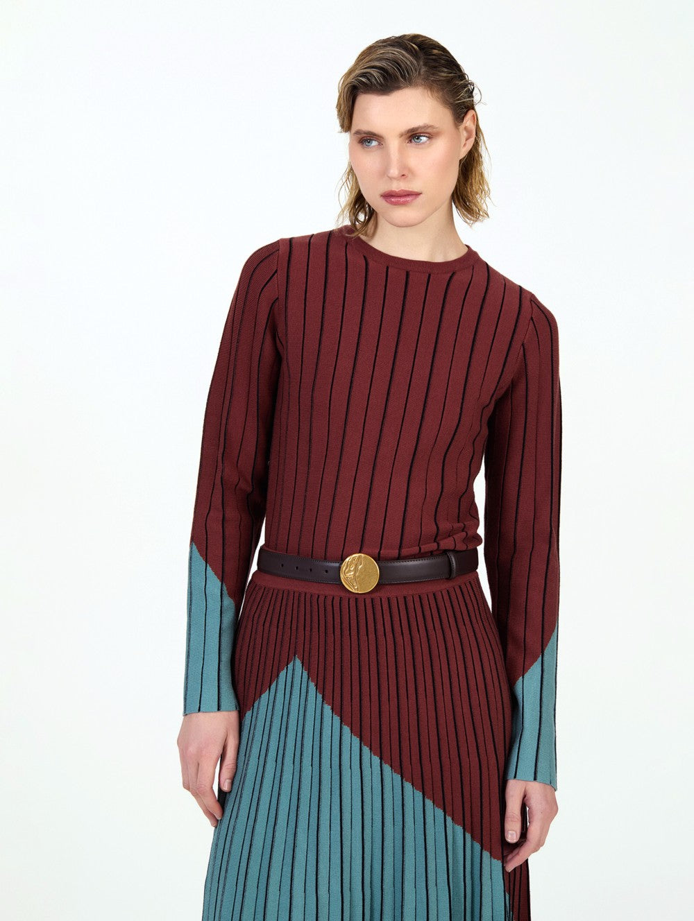 Jersey intarsia bicolor