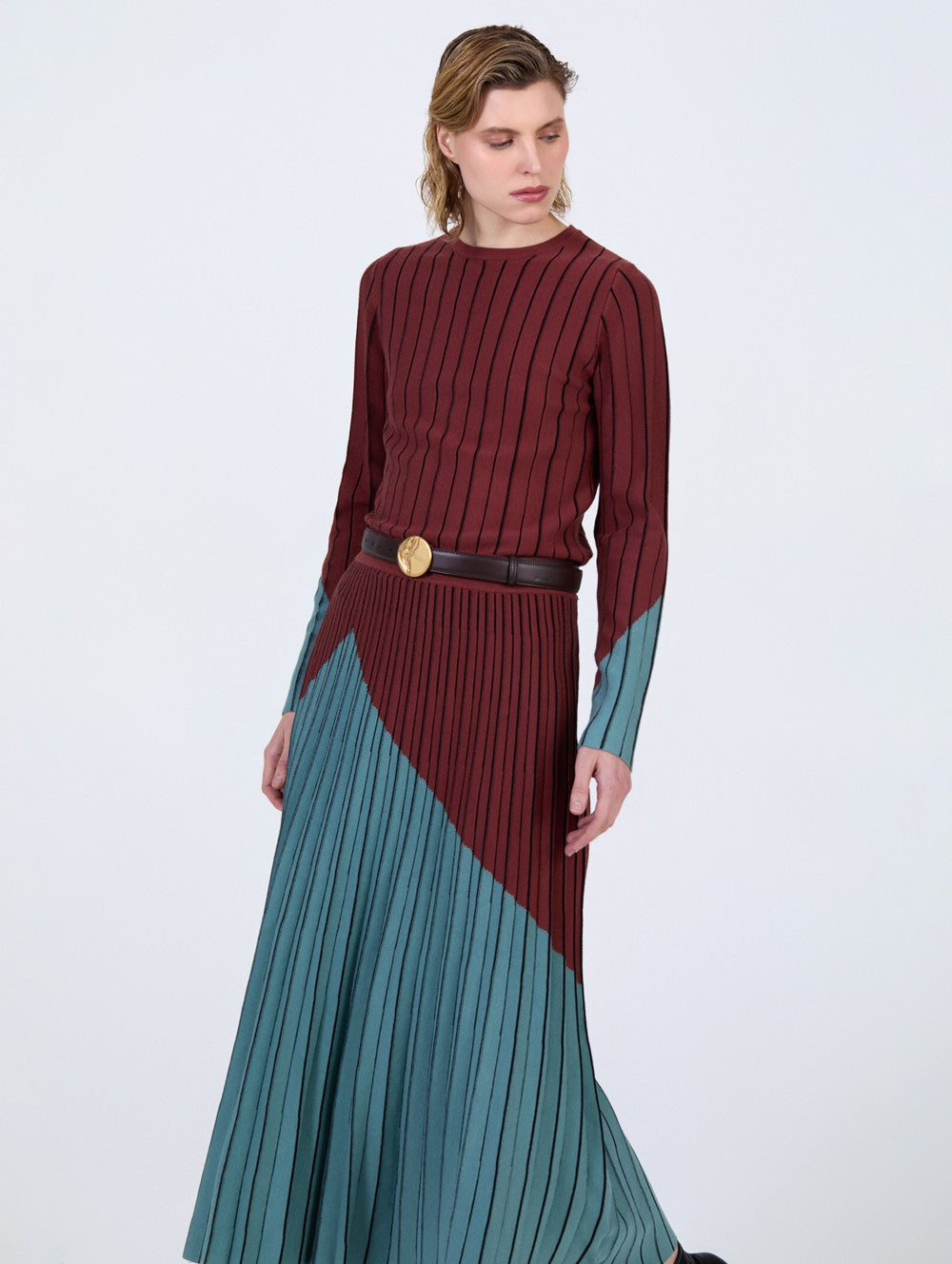 Jersey intarsia bicolor