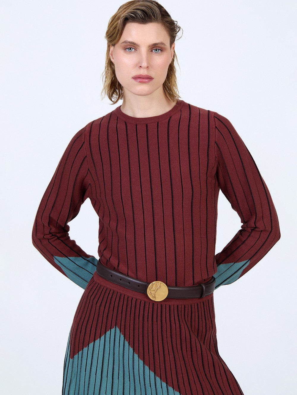 Jersey intarsia bicolor