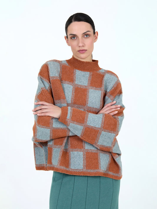 Jersey jacquard cuadros