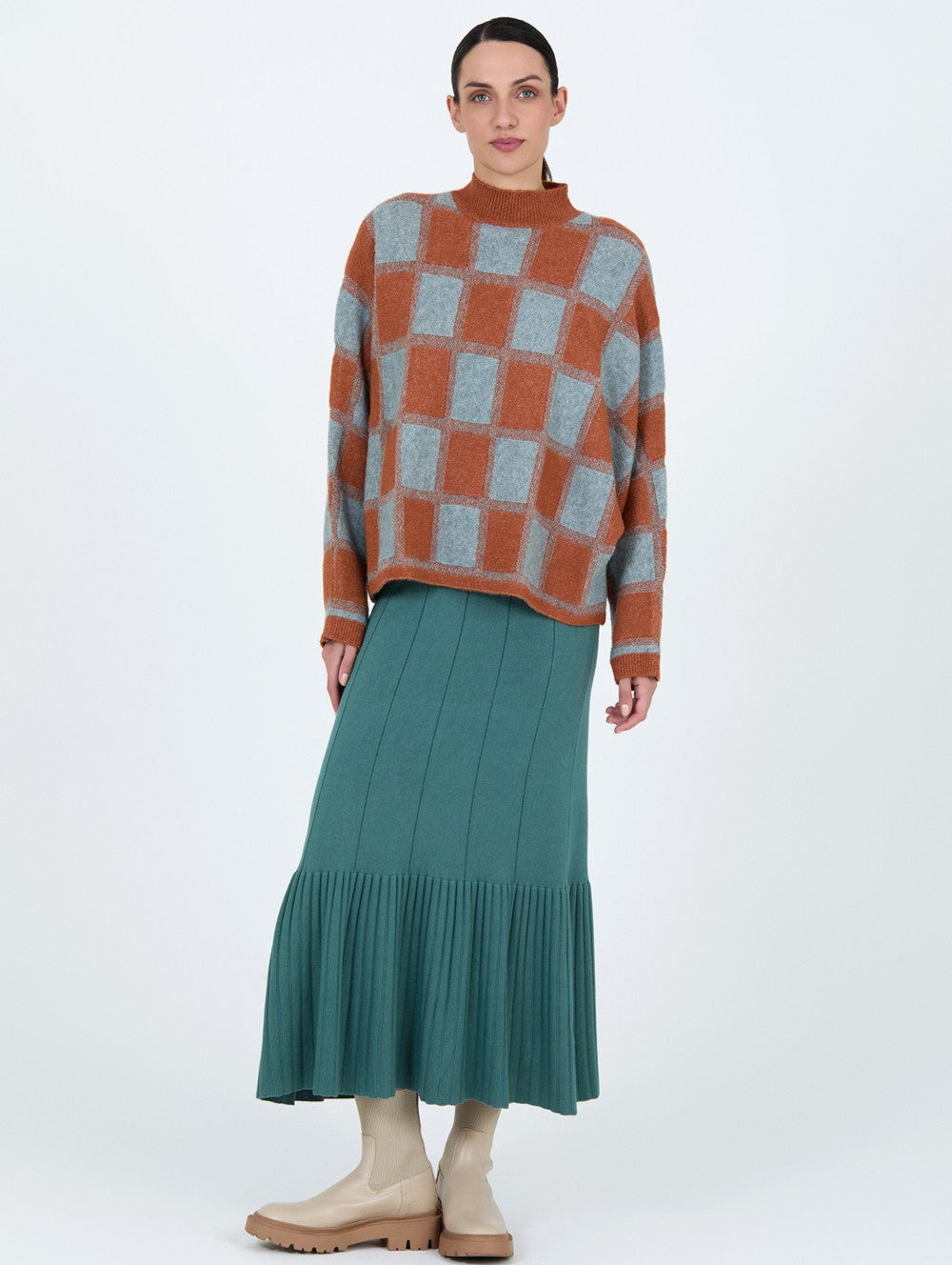Jersey jacquard cuadros