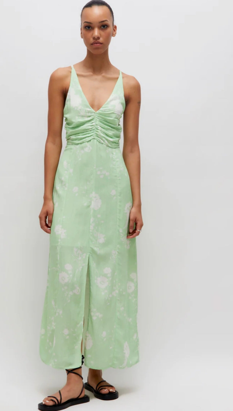 VESTIDO MIDI TE MATCHA