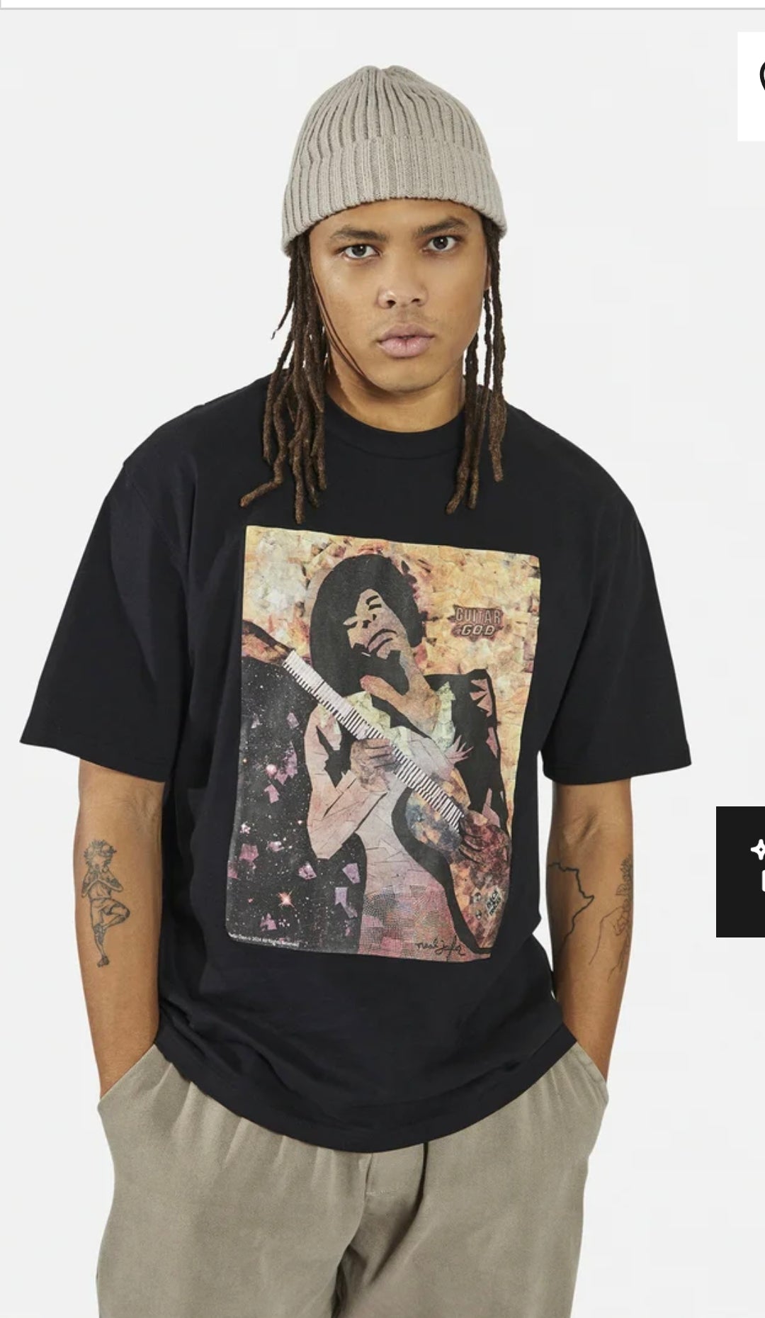 Camiseta negra hendrix