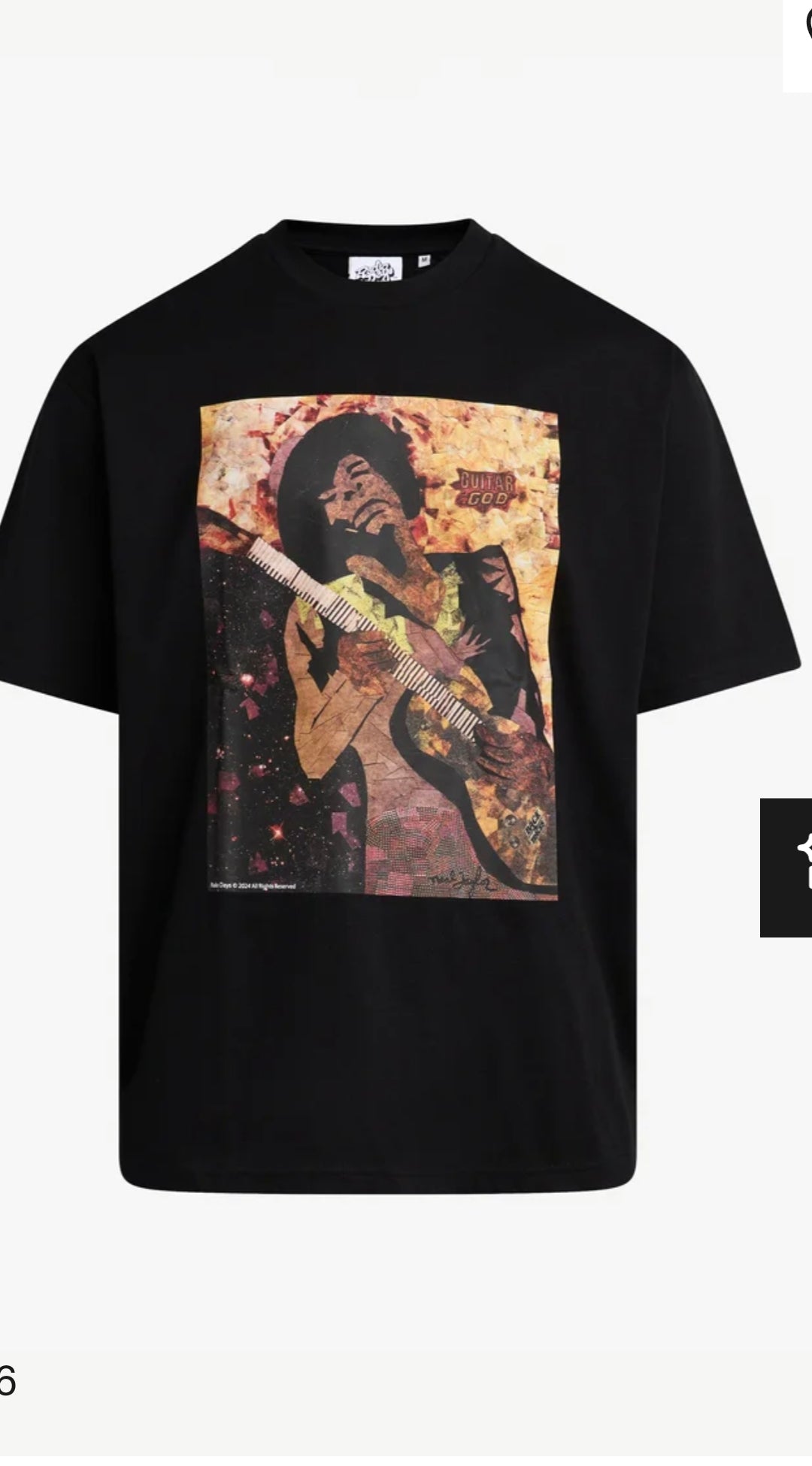 Camiseta negra hendrix