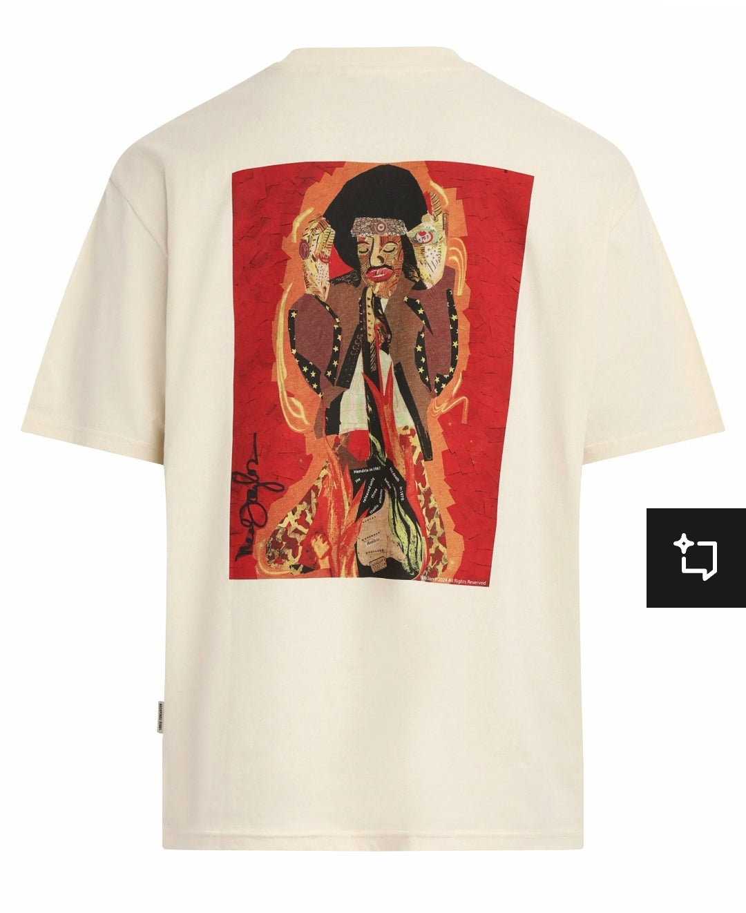 Camiseta blanca hendrix