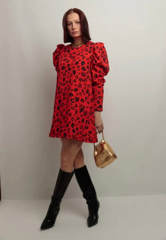 Vestido print rojo