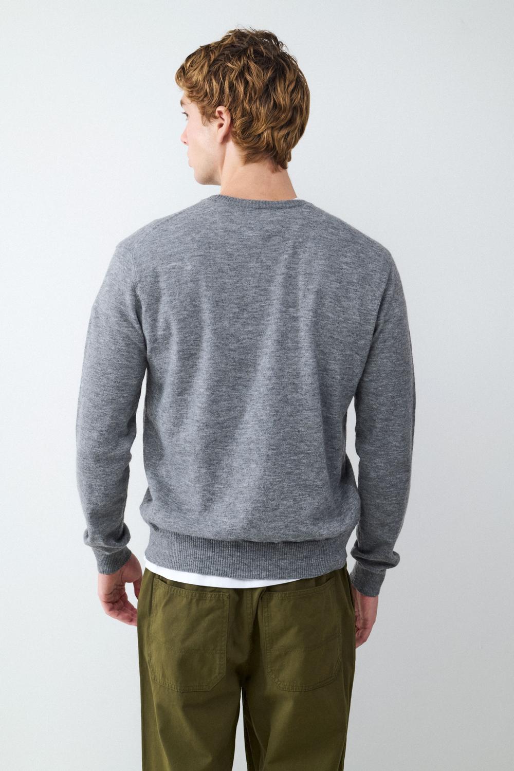 Jersey punto fino gris