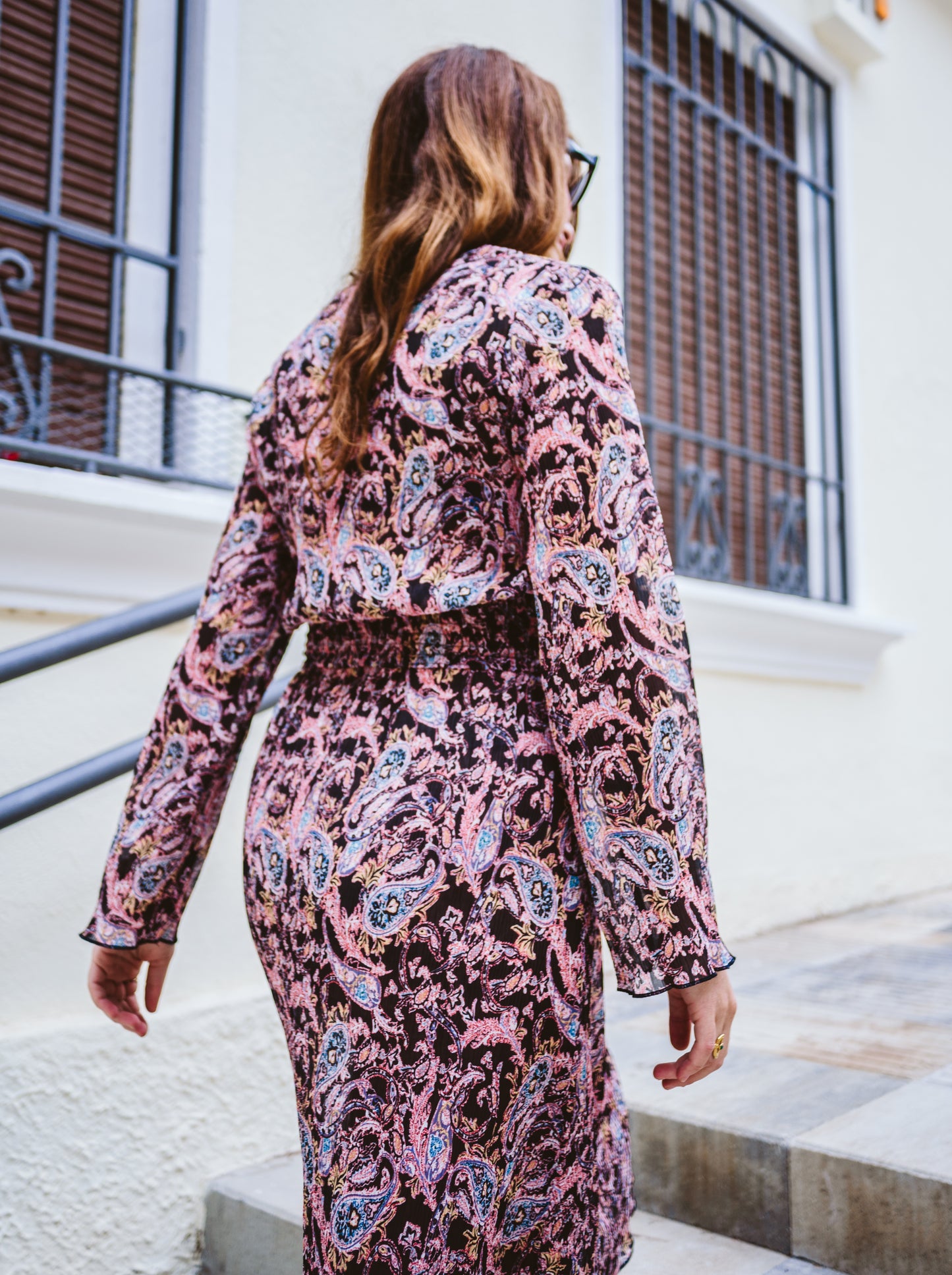 Vestido midi estampado Paisley