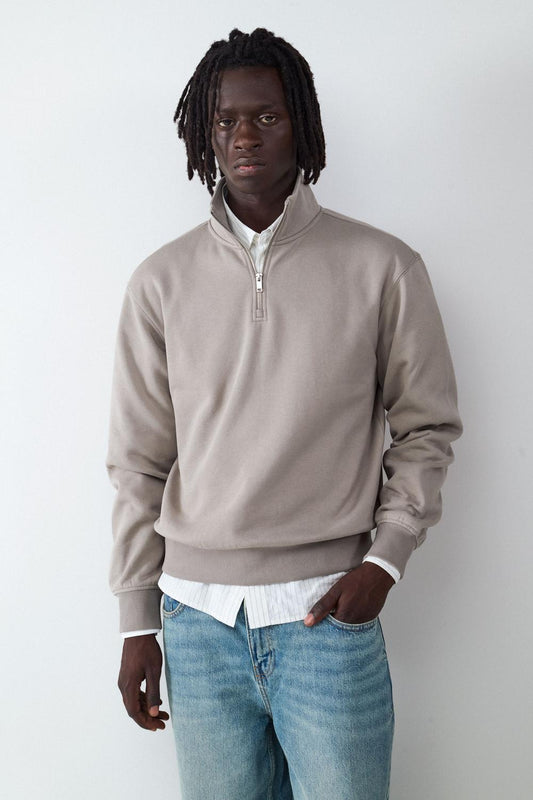 Sudadera cremallera topo