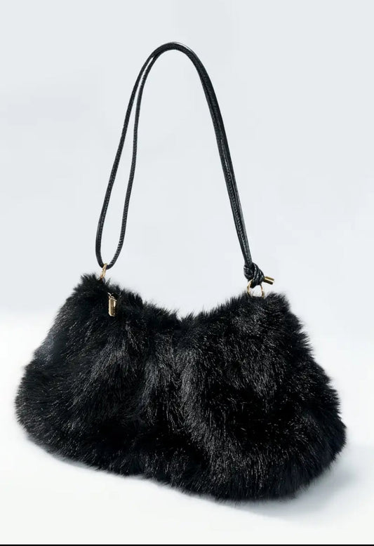 Bolso peluche negro